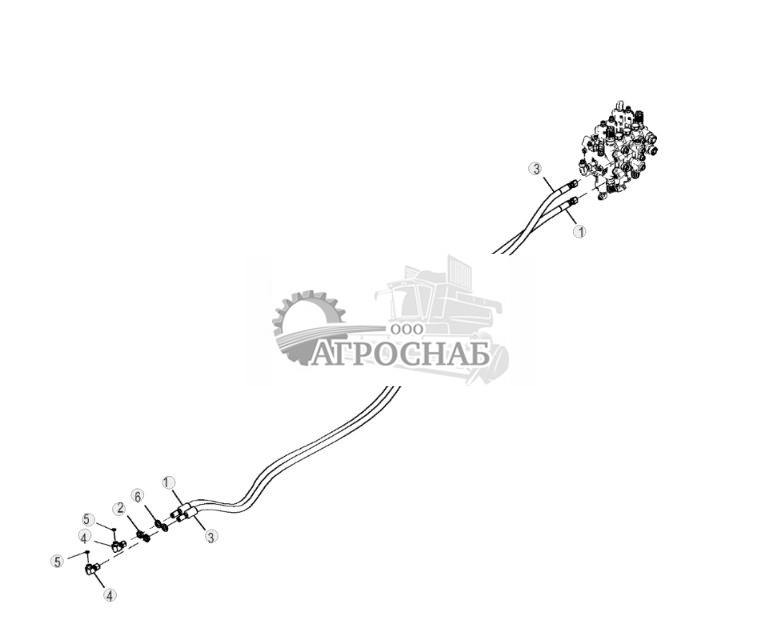 Трубопроводы цилиндра механизма наклона под углом - ST879798 264.jpg